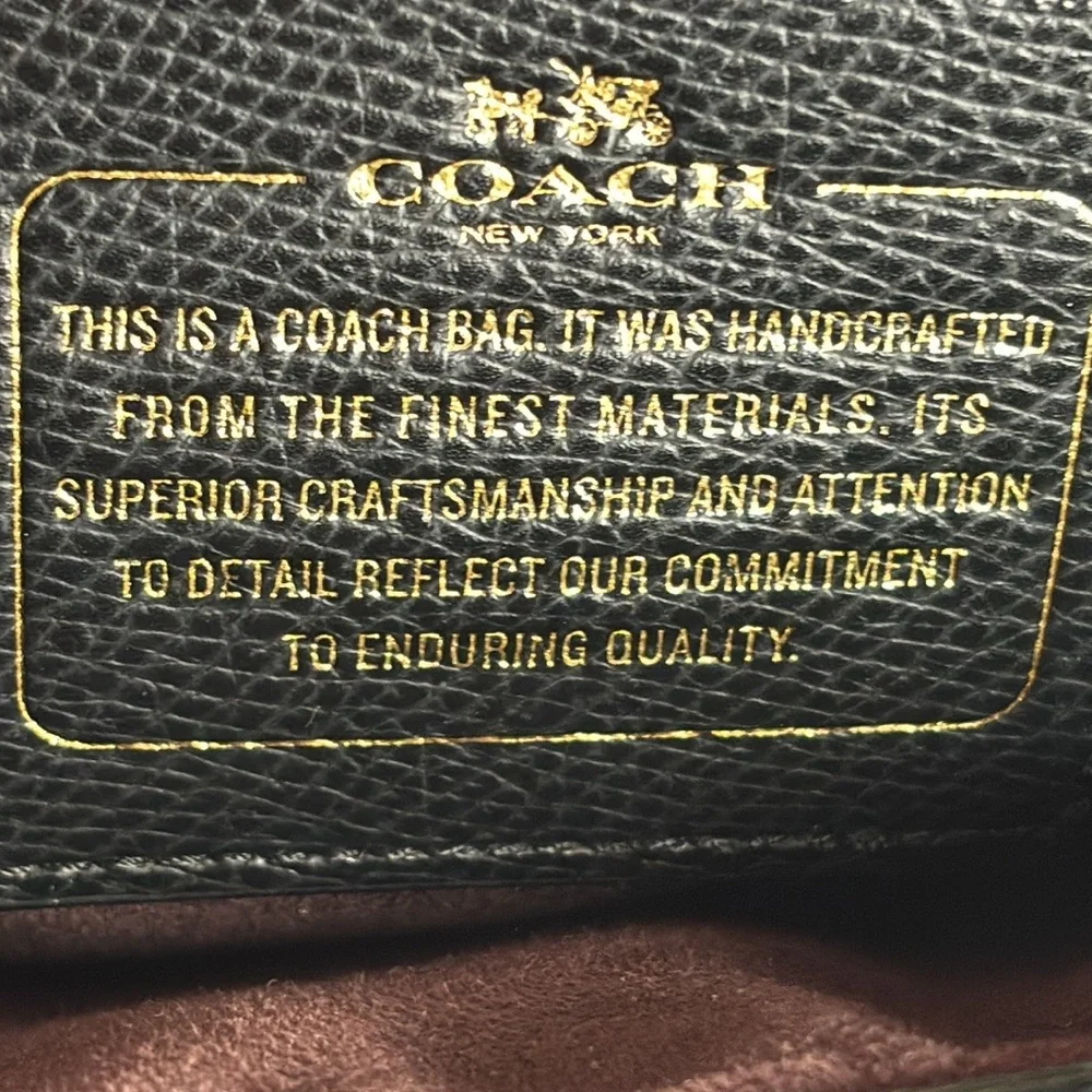 Coach Black Pebbled Leather Satchel with Gold Hardware